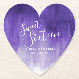 Zestien ultraviolette stralen met moderne kunstspo kartonnen onderzetters