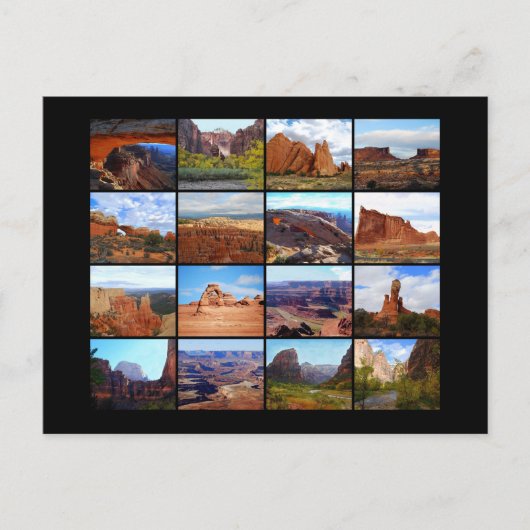 Zestien Utah Landscape Icons Briefkaart (Voorkant)