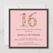 Zestien van de 16-partijenuitnodigingen van Hearts Kaart (Voorkant)