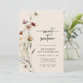 Zestien Verjaardag Kaart (Staand voorkant)