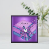 Zestien Verjaardagsfeest Cadeau Kaart (Staand voorkant)