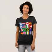 Zestien vlaggen van vele natiestukken, Mokken, mee T-shirt (Voorkant volledig)