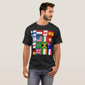 Zestien vlaggen van vele natiestukken, Mokken, mee T-shirt (Voorkant volledig)