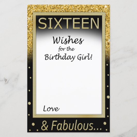 Zestien wensen voor het verjaardagsmeisje (Voorkant)