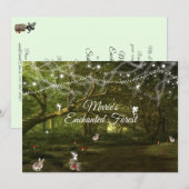 Zestien zoete, betoverende bossen, feiries, aangep kaart (Voorkant / Achterkant)