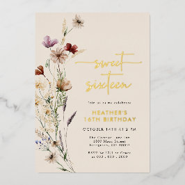 Zestien Zoete Folie Uitnodiging