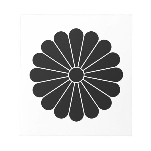 Zestienbladige chrysanthemum notitieblok (Voorkant)