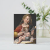 Zestiende eeuw Madonna en kind Briefkaart (Staand voorkant)