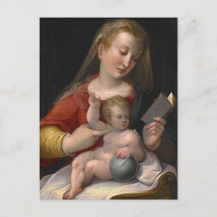 Zestiende-eeuwse Madonna met kind Briefkaart