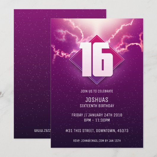 Zestiende uitnodiging (Voorkant / Achterkant)