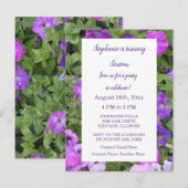 Zestiende Verjaardag Bloemig Roze Paarse Petunia 2 Briefkaart (Voorkant / Achterkant)