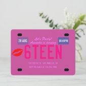 Zestiende verjaardag Bord van de Vergunning van de Kaart (Staand voorkant)