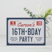 Zestiende verjaardag Bord van geboortemaand Kaart (Staand voorkant)