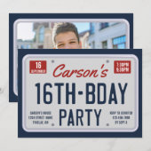 Zestiende verjaardag Bord van geboortemaand Kaart (Voorkant / Achterkant)