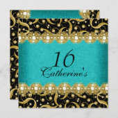 zestiende verjaardag elegant feest voor elke leeft kaart (Voorkant / Achterkant)