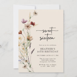 Zestiende verjaardag  kaart