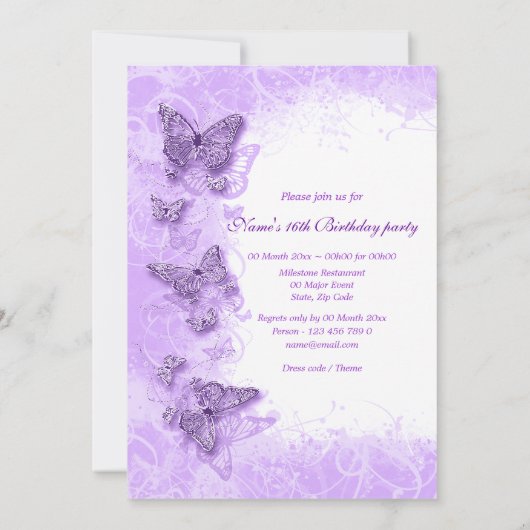 zestiende zestiende verjaardag aqua van de zestien kaart (Achterkant)