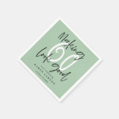 Zestig 60 maken ziet er goed kleurrijk verjaardags servet (Hoek)