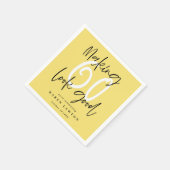 Zestig 60 maken ziet er goed kleurrijk verjaardags servet (Hoek)