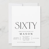 Zestig boog foto 60e moderne eenvoudige verjaardag kaart (Achterkant)