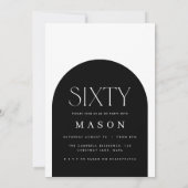 Zestig boog foto 60e moderne eenvoudige verjaardag kaart (Achterkant)