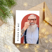 Zestig boog foto 60e moderne eenvoudige verjaardag kaart