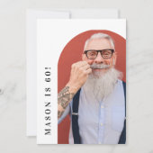 Zestig boog foto 60e moderne eenvoudige verjaardag kaart (Voorkant)