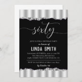 Zestig Diamond Birthday - uitnodiging (Voorkant / Achterkant)