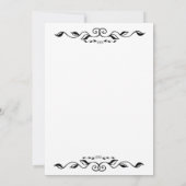 Zestig Elegant Zwart & Wit 60ste Verjaardagsfeestj Kaart (Achterkant)