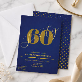 Zestig Elegante Blauwe & Gouden 60e Verjaardagsuit