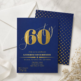 Zestig Elegante Blauwe & Gouden 60e Verjaardagsuit
