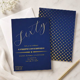 Zestig Elegante Blauwe & Gouden 60e Verjaardagsuit
