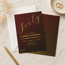 Zestig Elegante Robijn & Goud 60e Verjaardagsuitno