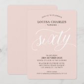 ZESTIG elegante verjaardag chique moderne blush ro Kaart (Voorkant / Achterkant)