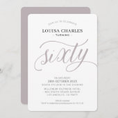 ZESTIG elegante verjaardag chique script moderne p Kaart (Voorkant / Achterkant)