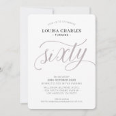 ZESTIG elegante verjaardag chique script moderne p Kaart (Voorkant)