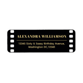 Zestig en eenvoudig zwart goud voor 20s retouradre etiket