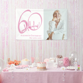 Zestig en Fabulous Bold Foto 60ste Verjaardagsfees Spandoek