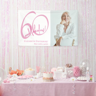 Zestig en Fabulous Bold Foto 60ste Verjaardagsfees Spandoek