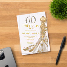 Zestig en Fabulous Gouden Jurk 60e Verjaardag