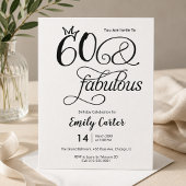 Zestig en Fabulous Script 60e Verjaardagsfeestje Kaart