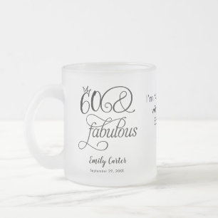 Zestig en Fabulous Script 60e Verjaardagsfeestje Matglas Koffiemok