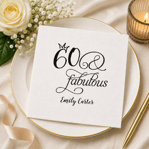 Zestig en Fabulous Script 60e Verjaardagsfeestje Servet