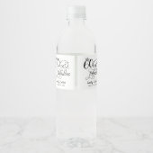 Zestig en Fabulous Script 60e Verjaardagsfeestje Waterfles Etiket (Achterkant)