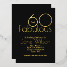 Zestig En Fabulous Verjaardagsuitnodiging Chic Roz
