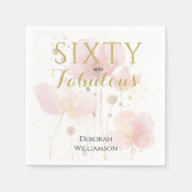 Zestig en Fabulous Zwart Roze 60ste Verjaardag