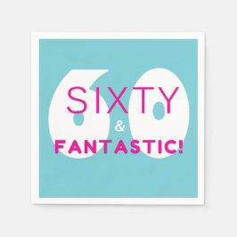 Zestig en Fantastisch 60ste Verjaardagsfeestdecor Servetten