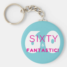 Zestig en Fantastische 60ste Verjaardagsfeestgesch Sleutelhanger