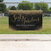 Zestig en fantastische verjaardagsfeestje glitter  spandoek (Insitu)