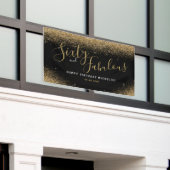 Zestig en fantastische verjaardagsfeestje glitter  spandoek (Buitenkant Gebouw)